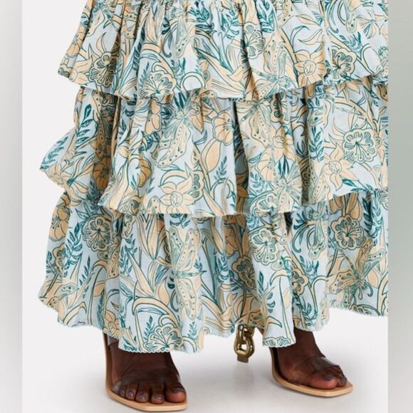 NWT Large AGUA BY AGUA BENDITA Magnolia Floral Maxi Halter Dress - Picture 12 of 12